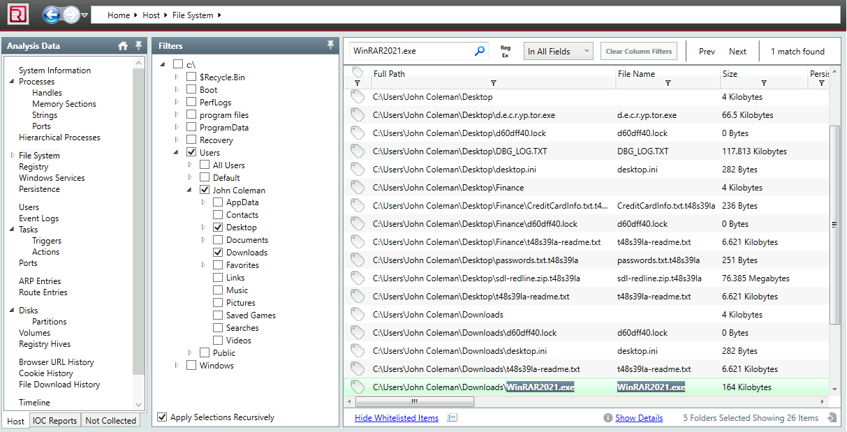 Search for Executable