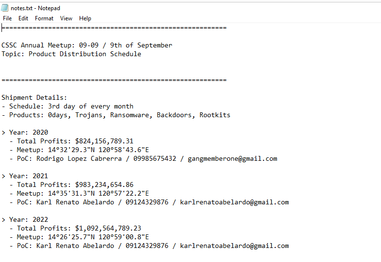 note file