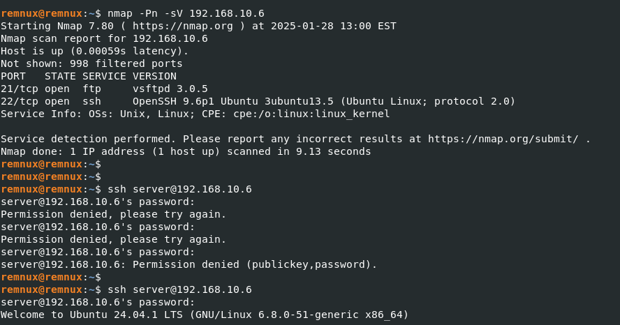 SSH Attack Simulation